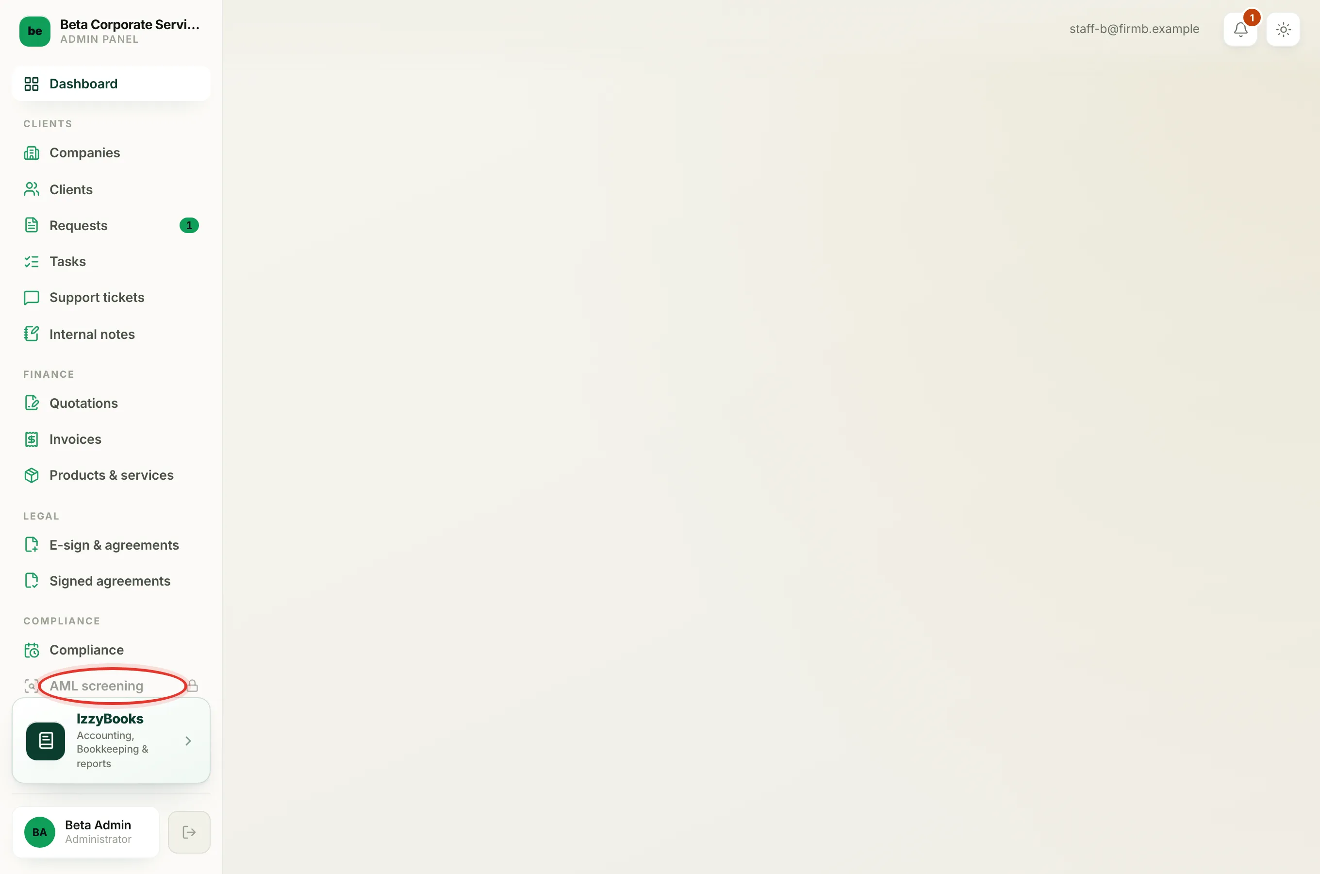 A faded menu row with a small padlock means the feature is not in your plan yet.