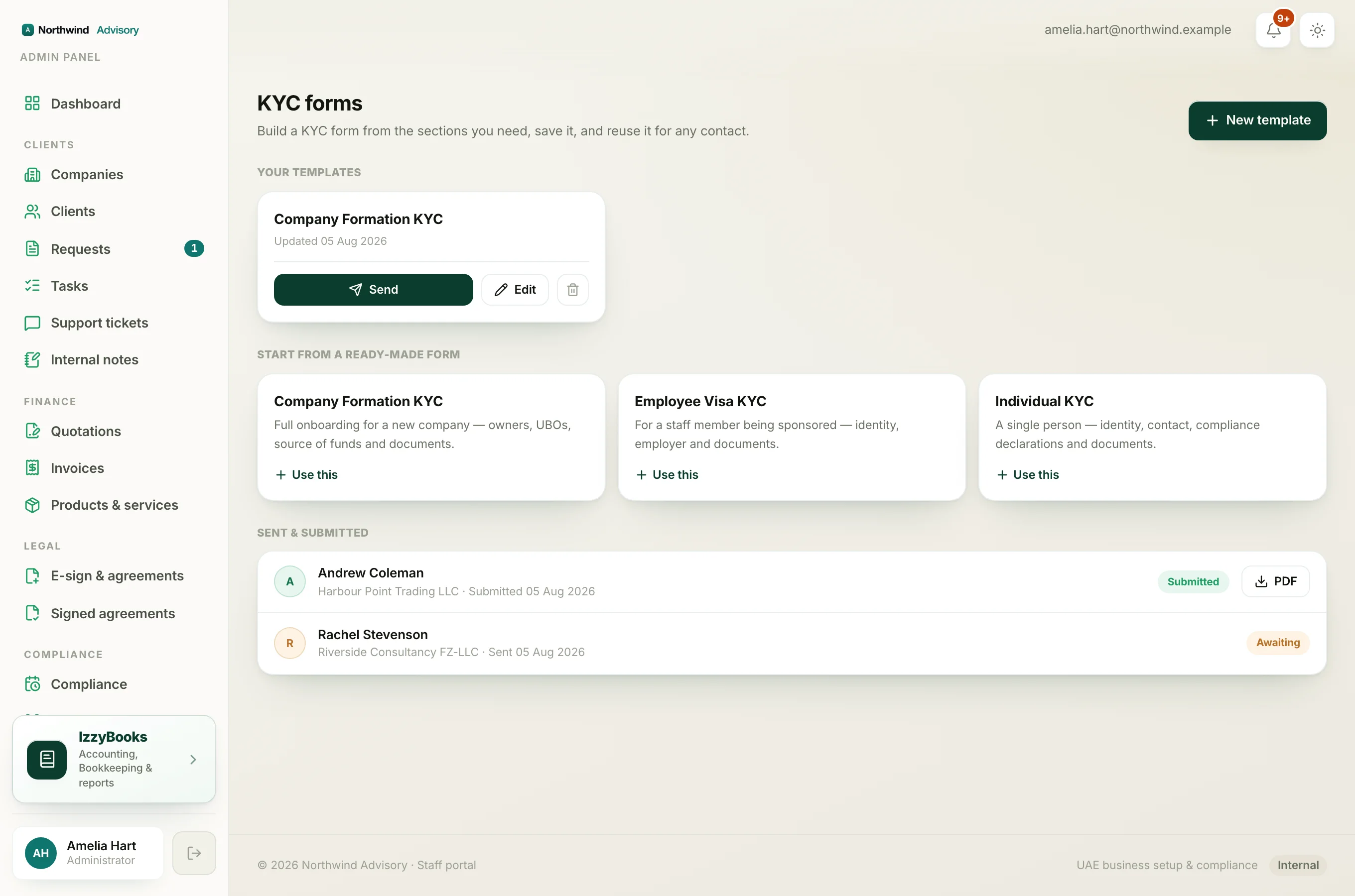 The izzytap KYC form builder